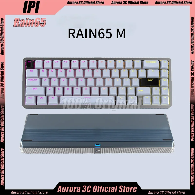 IPI Rain65 Mechanical Keyboard Magnetic Switch Keyboard Rain 65 Aluminum 67keys Hot Swap Rgb Backlit Custom Gamer Keyboards Gift