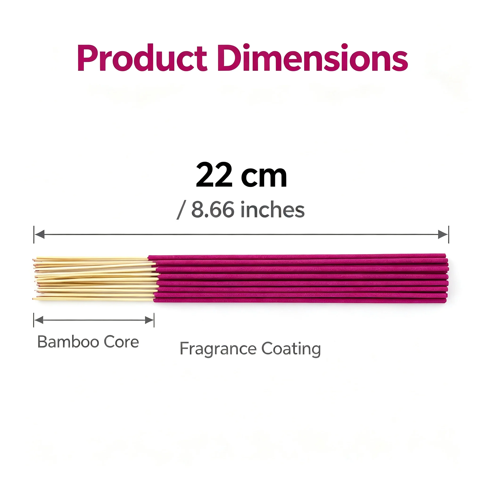 Romantic Rose Fragrance Long Bamboo Stick Incense Sticks for Home Decor Aromatic Living Room Study Tea Room Indoor Scents