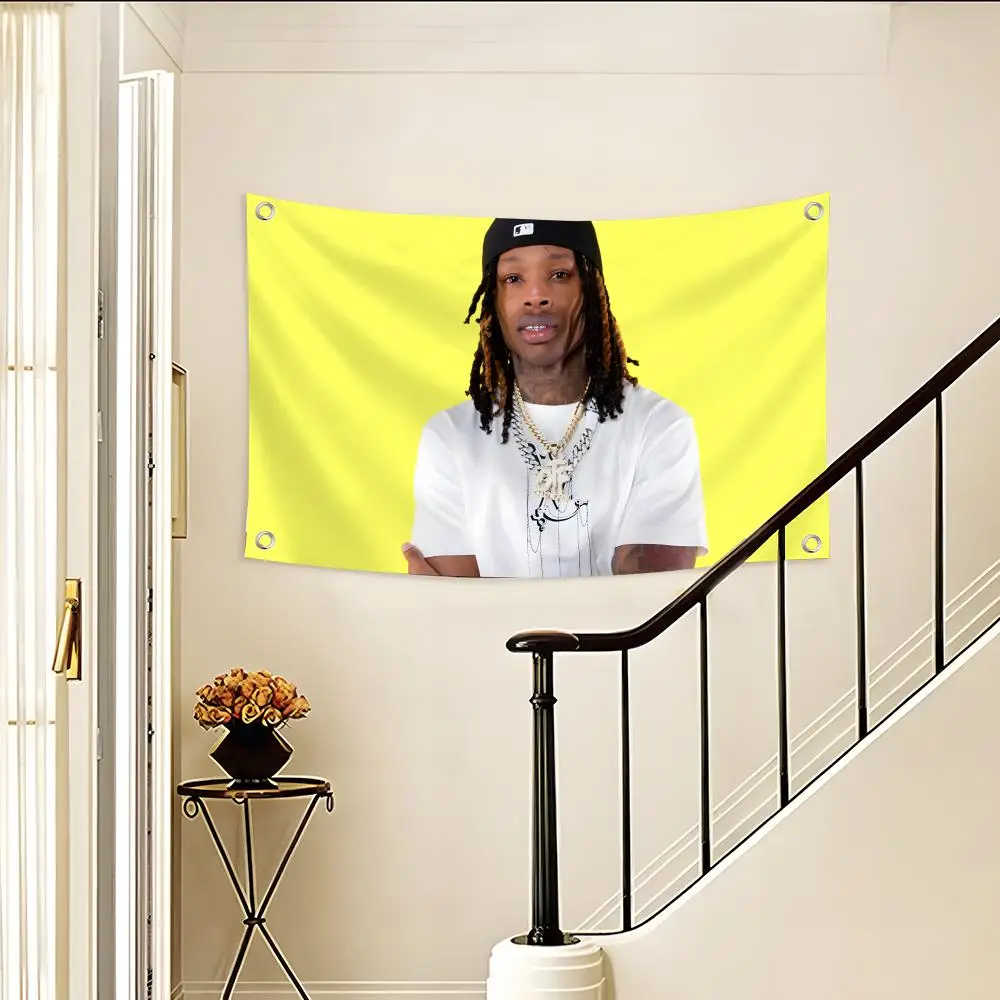 King V-von Rapper Singer Flags Custom Camping Outdoor Garden Room Decor Backdrops Wall Art Family Gifts