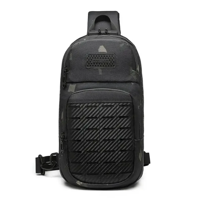 Ozuko Mochilas-Sac à bandoulière pour homme, sac de poitrine, chargement USB initié, sac à bandoulière pour messagers de court voyage scolaire, sac à bandoulière Oxford, GT