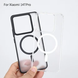 Magnetic Case For Xiaomi 14T Pro Shockproof Magsafe Wireless Charging Clear Phone Cover For Xiaomi 13T Pro Case