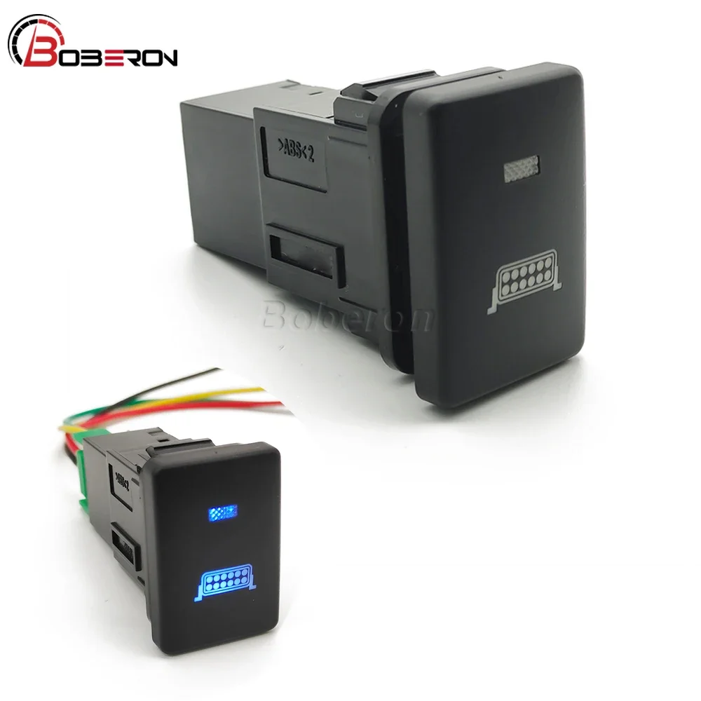 Paraurti anteriore automatico lampada di guida barra luminosa a LED blu interruttore di controllo On Off pulsante per Toyota Camry Prius Corolla PRADO