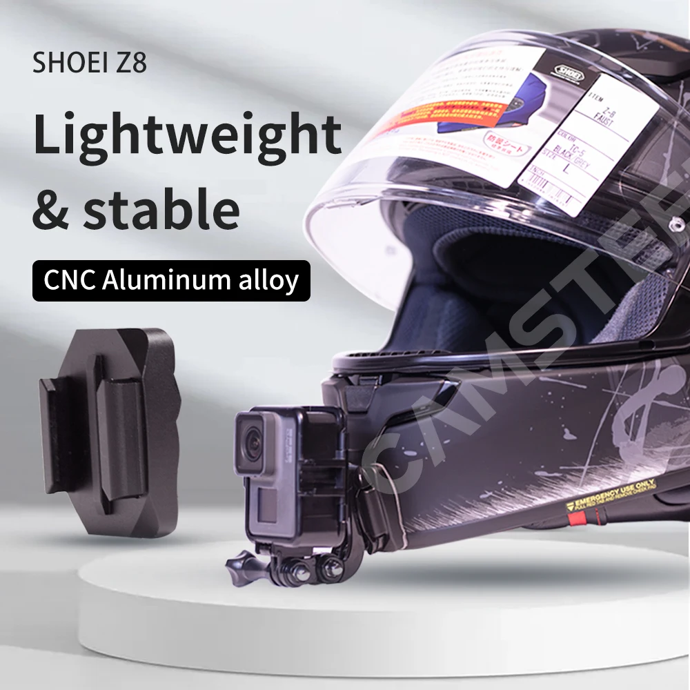 For Shoei Z8 NXR2 RF1400 Helmet Chin Mount For GoPro Hero 12 11 10 9 Insta360 X4 X3 Ace pro DJI Action 3/4 Camera Accessory