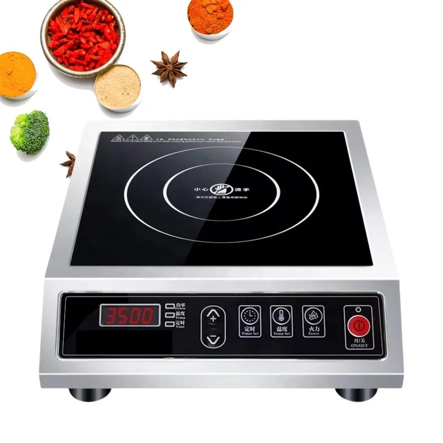 

Instock 3.5kw 5kw Commercial Flat Concave High Efficiency BQ 3500W Electromagnetic Stir-fried Hoppot Soup Cooker Hob Stove