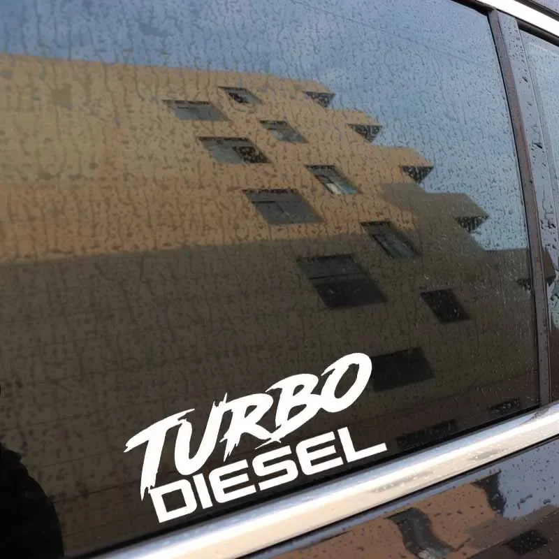 TURBO DIESEL Car Sticker Decal Funny Boosted Waterproof and Sunscreen Vinyl Decal,13CM*5CM