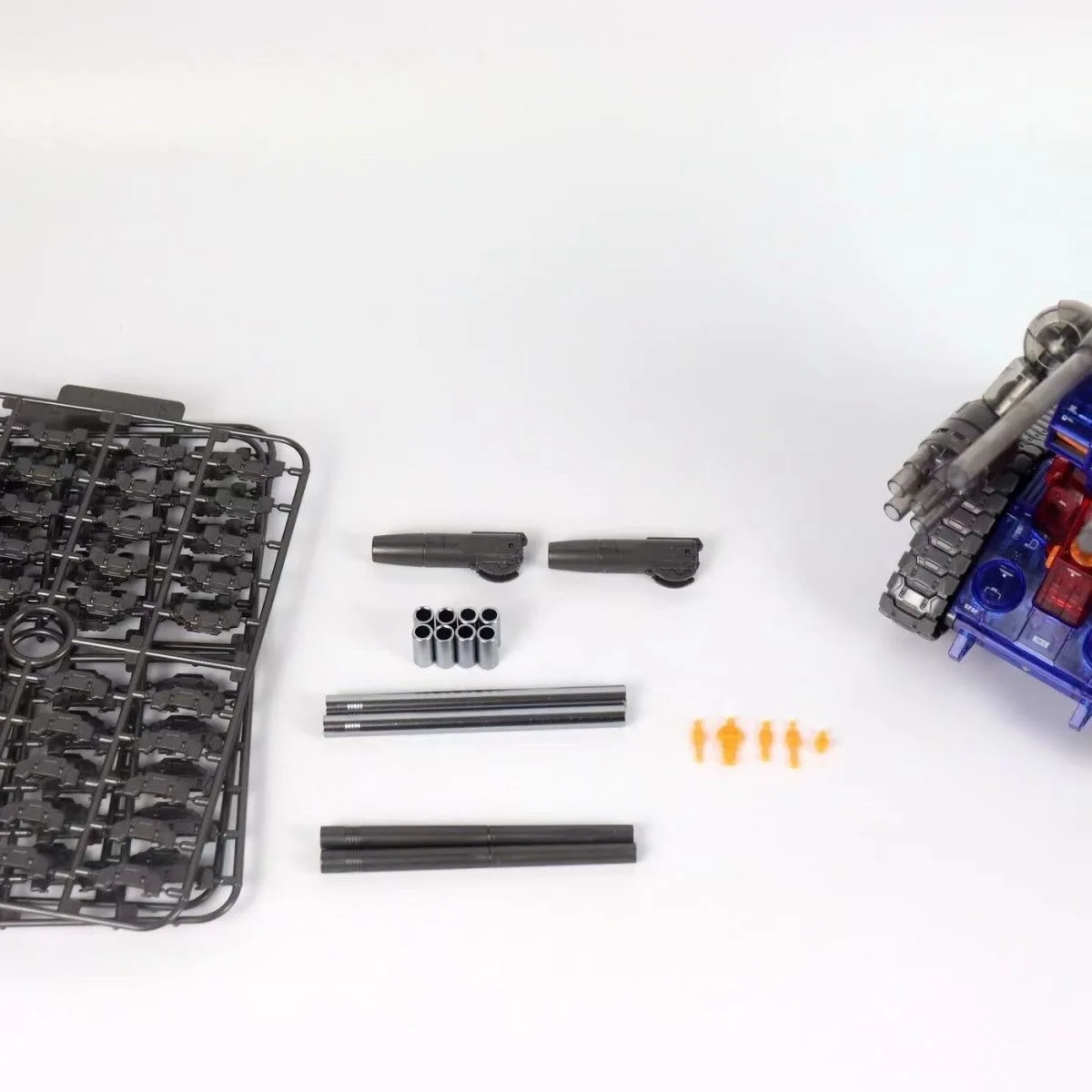 재고 있음 GANGTIE 모델 건탱크 RX-75 MG 1/100 클리어 컬러 버전 조립 모델 키트 액션 피규어 장난감 플라스틱 로봇 선물