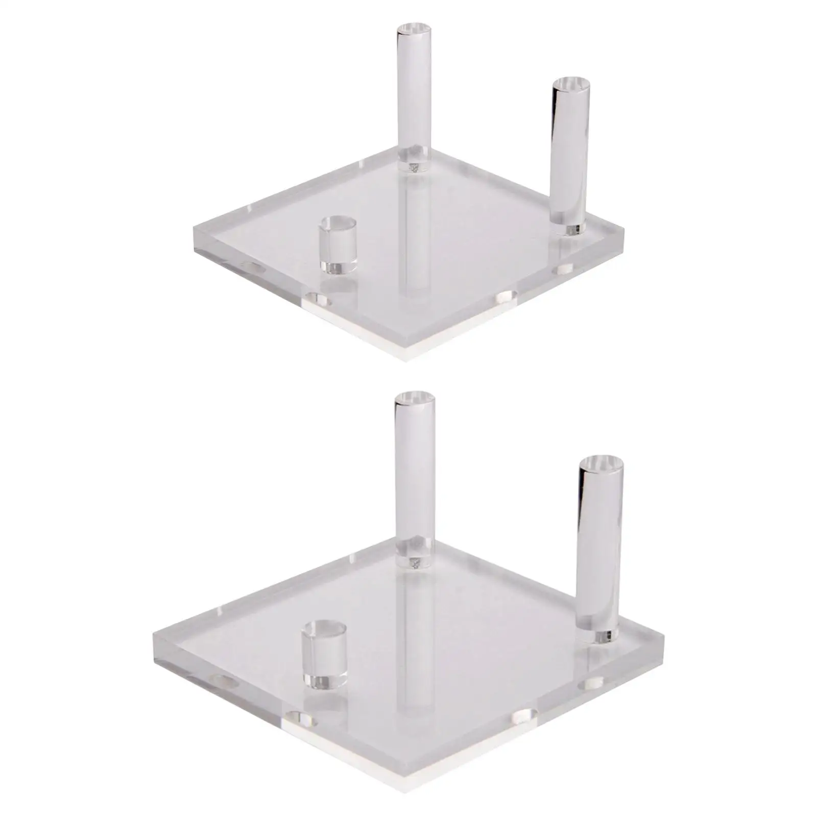 Rock Display Stand Square Acrylic Display Stand Three Peg for Rock Displaying Photo Props