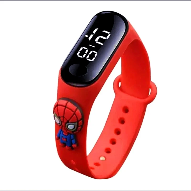 Disney Frozen Spider Man Cartoon Waterproof Children Watches For Kids Fashion Student LED Electronic Sport Watch Boy Gifts Toys