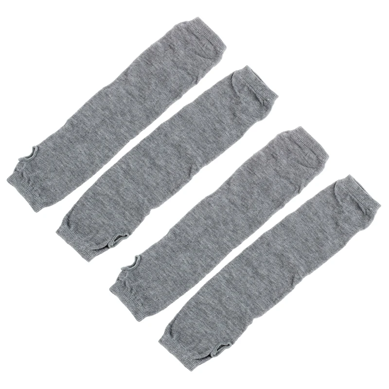 

4X Fashion Women Lady Girls' Stretchy Soft Arm Warmer Long Sleeve Fingerless Gloves - Gray