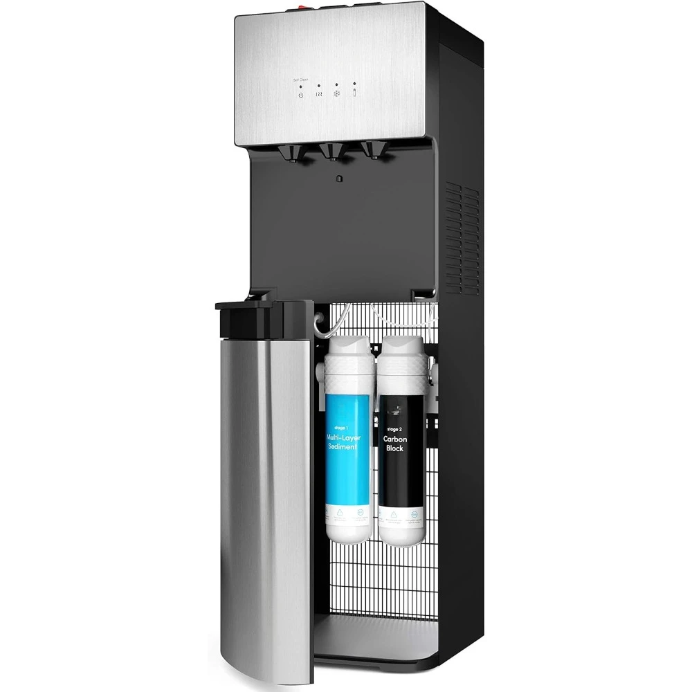 

Water Dispenser, Self Cleaning Bottleless Cooler Water Dispenser, 3 Temperature Sets, Stainless Steel Water Dispenser