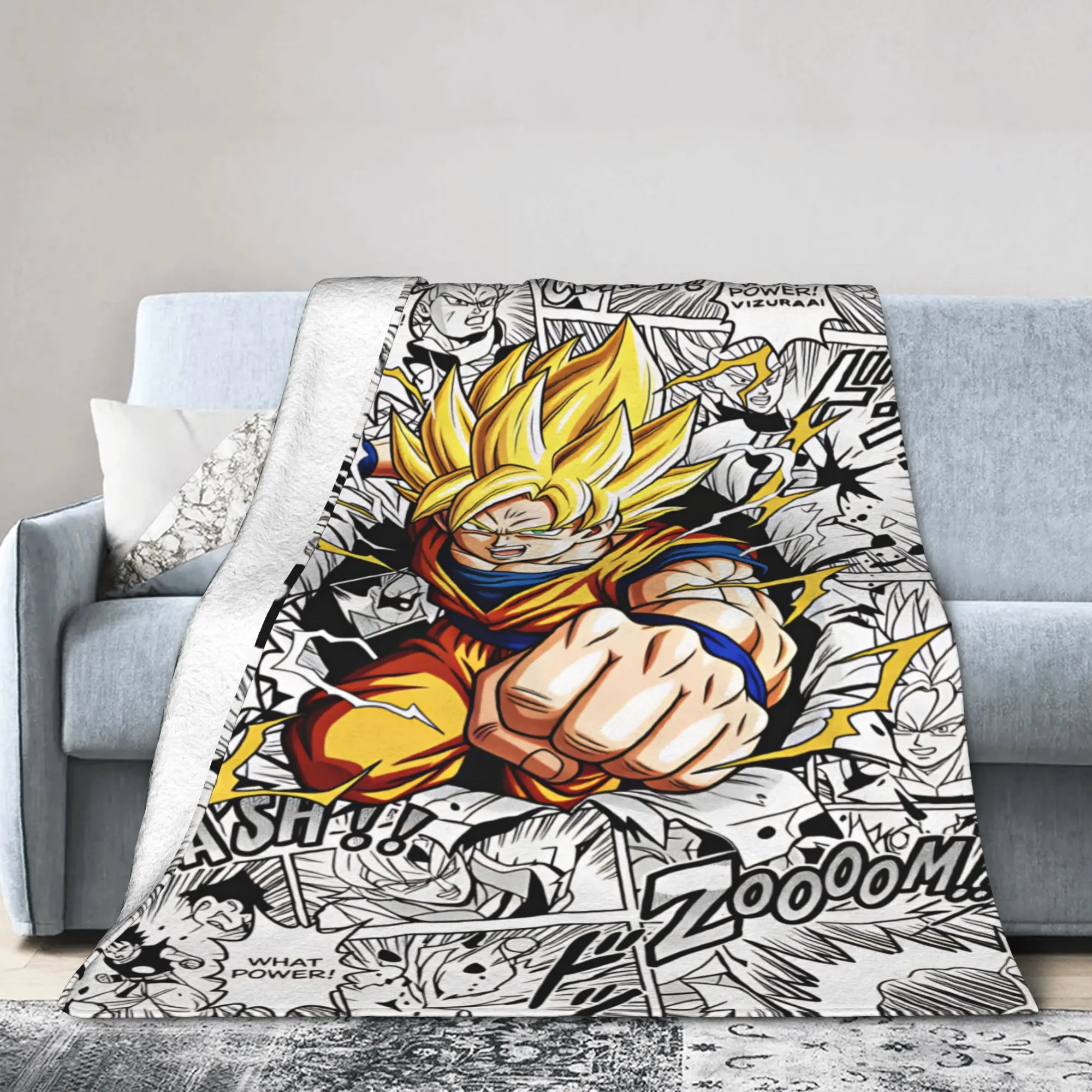Soft BlanketChild Picnic Dragon Balls  Throw Blanket  Flannel Bedspread For Outdoor Street Trend Sofa Bed Cover