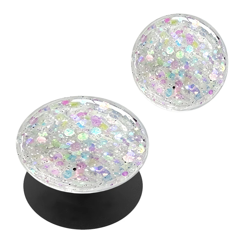 Luxury Glitter Expanding Phone Grip Socket for iPhone 17 16 15 14 Pro Max Bracket Stand, Lazy Cell Phone Finger Foldable Holder