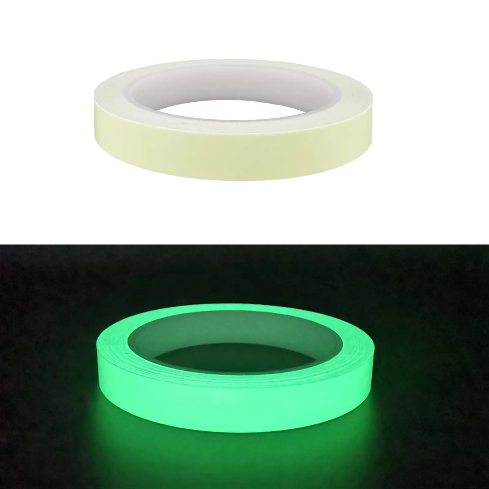 1Roll 3m Glow in The Dark Tape Green High Bright Luminous Tape Sticker Removeble Waterproof and Photoluminescent