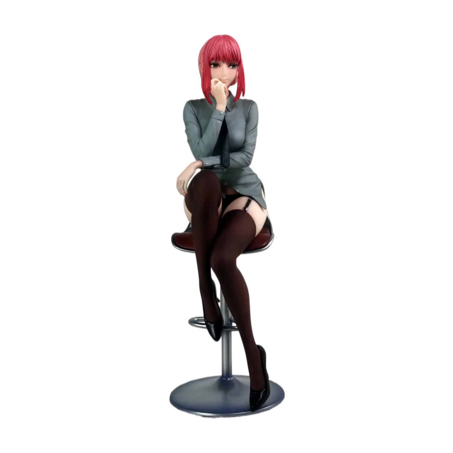 Manyuqing Chainsaw Man Makima Anime-Figur in Sitzhaltung Sammlerstück PVC-Statue Heim-Desktop-Dekoration Anime-Sammler-Geschenk