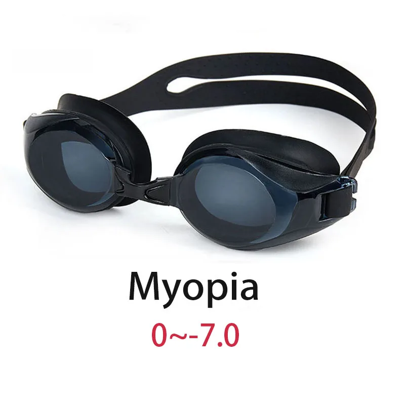 Gafas de natación para miopía, lentes HD impermeables, antivaho, suaves, accesorios de piscina para hombres y mujeres