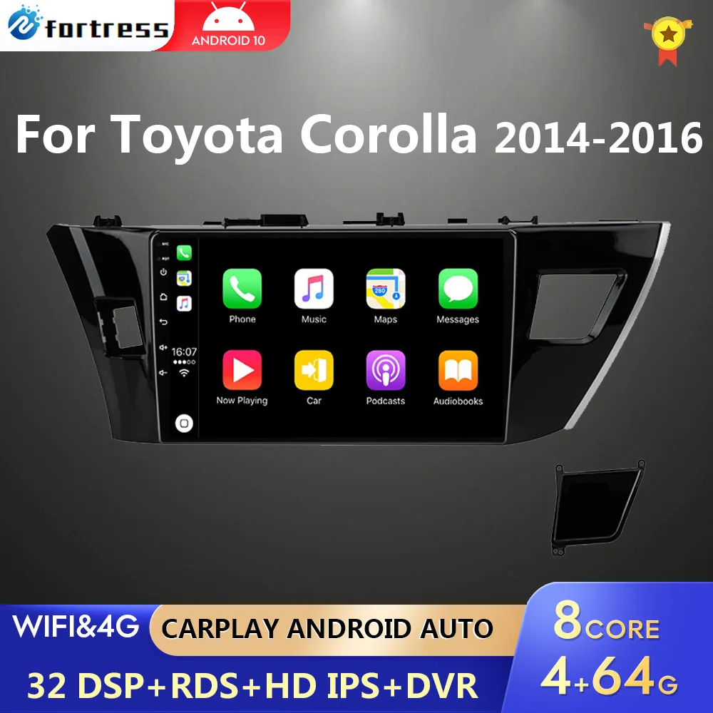

Android 10 2 Din Car Radio for Toyota Corolla Ralink 2014-2016 Multimedia Video Player Navigation MP5 Stereo Carplay Head Unit