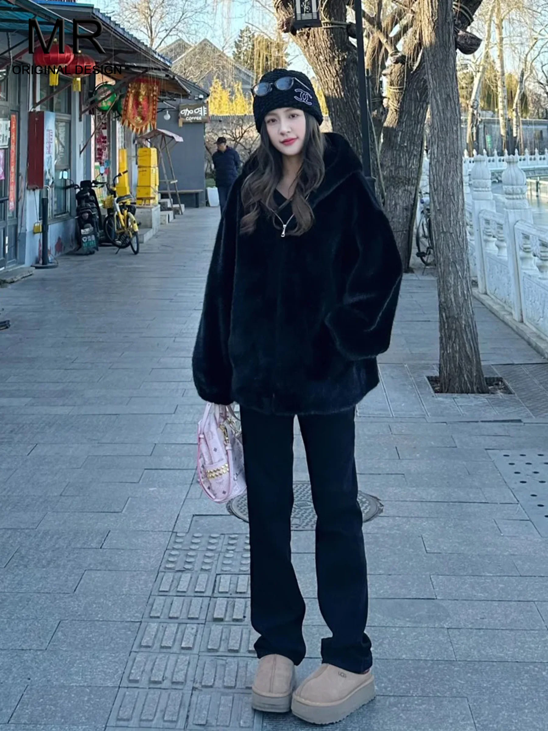 

Джинсы с высокой талией и флисовой подкладкой, прямые брюки для женщин, черные, облегающие, длинные, в американском стиле, узкая модель, летняя новинка