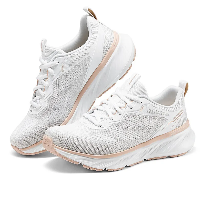

Skecher women's shoes 2025 new thick sole cushioned sports shoes wear resistant lightweight fashion running shoes 150471-WNT