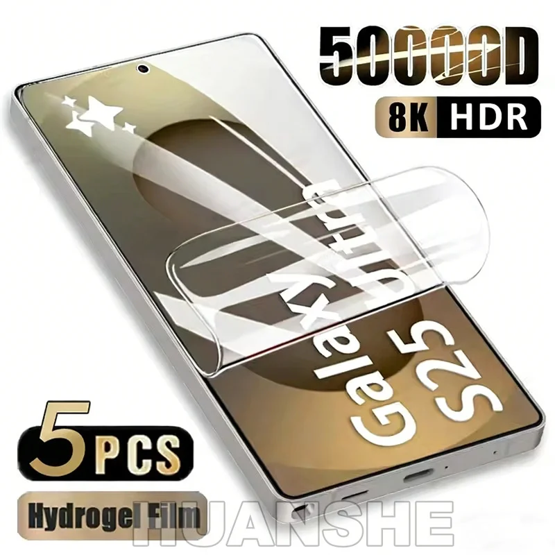 5PCS Hydrogel Screen Protector Film for Samsung Galaxy S26 S25 S25 Edge S24 S23 Ultra S22 S21 Plus FE Note 20