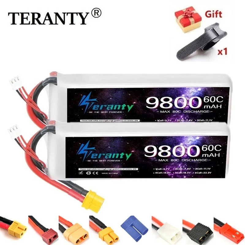 

2S Lipo Battery 60C 7.4V 9800MAH Cars Battery For 4WD Big Foot Climbing RC Car Boat Parts With Tamiya XT60 Deans T Connector