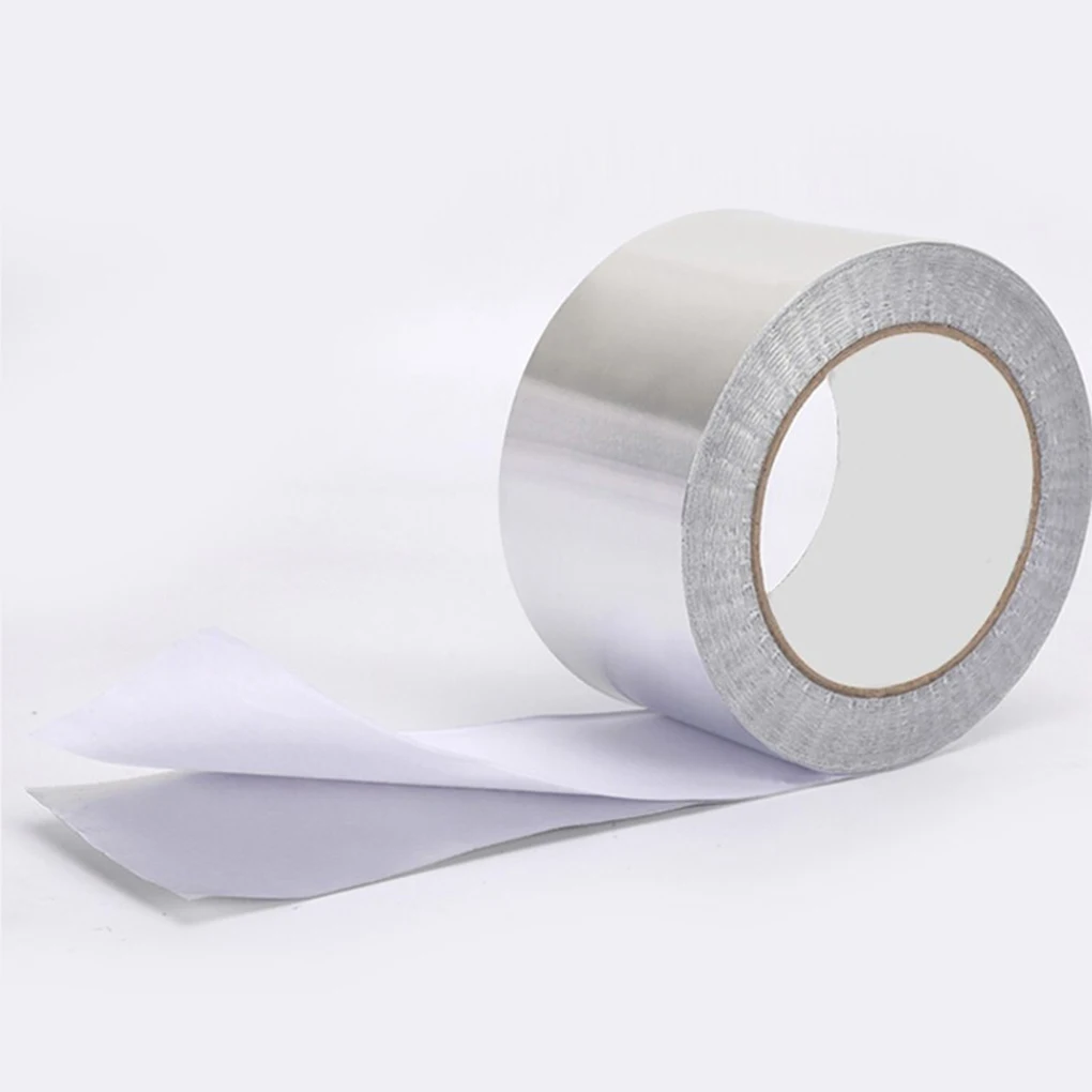 Self Adhesive Tapes Fireproof Anti-friction Aluminum Foil Tape Temperature Leakproof Sticker Crack 5cm*0.05cm*500cm