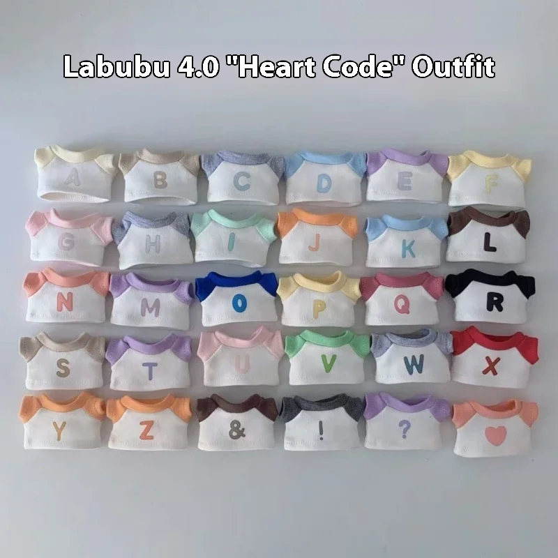 เหมาะสำหรับตุ๊กตา Labubu ขนาด 10 ซม. รุ่น 4.0 ชุดตุ๊กตาสไตล์มินิเลตเตอร์ ชุดตุ๊กตา Labubu อุปกรณ์เสริมตุ๊กตา ของขวัญเทศกาล ของขวัญตุ๊กตา