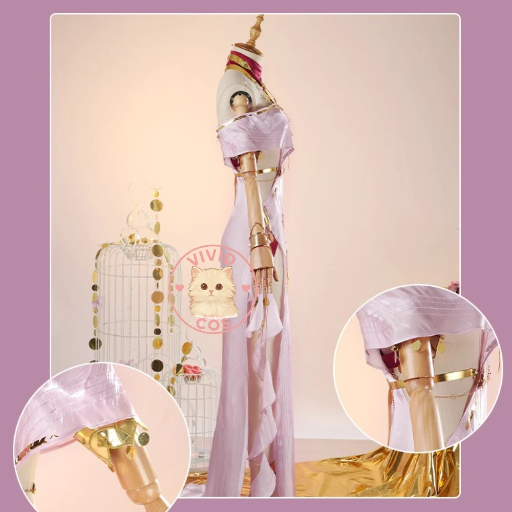 Top Game Path To Nowhere Cosplay Costume Anime Demolia Role Playing Pink Dress Full Set Women Comic Con Halloween Party Suits