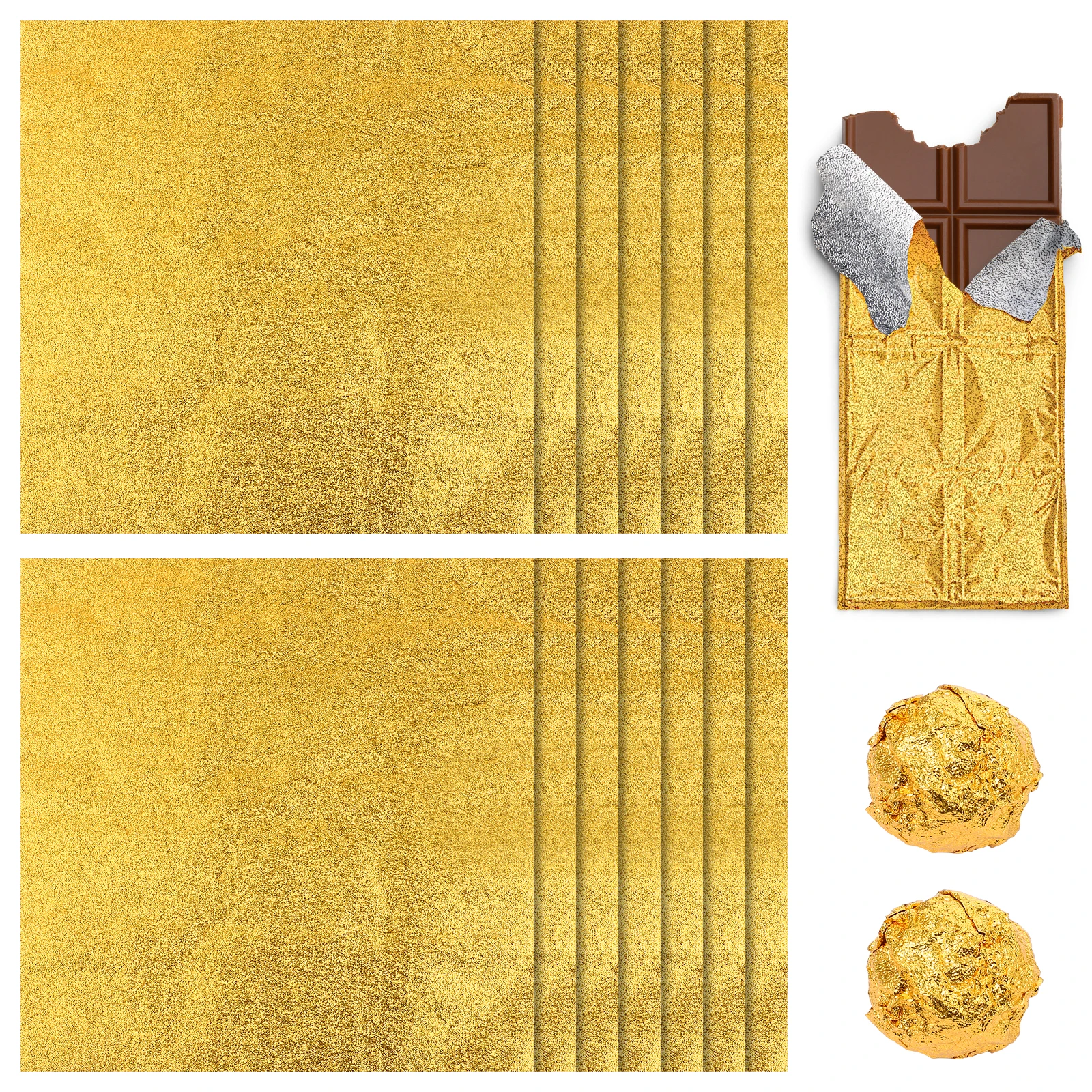 

200pcs Tinfoil Wrappers For Chocolate Wrappers Foil Paper for Chocolate Caramels Sweets DIY Baking Tools Parties