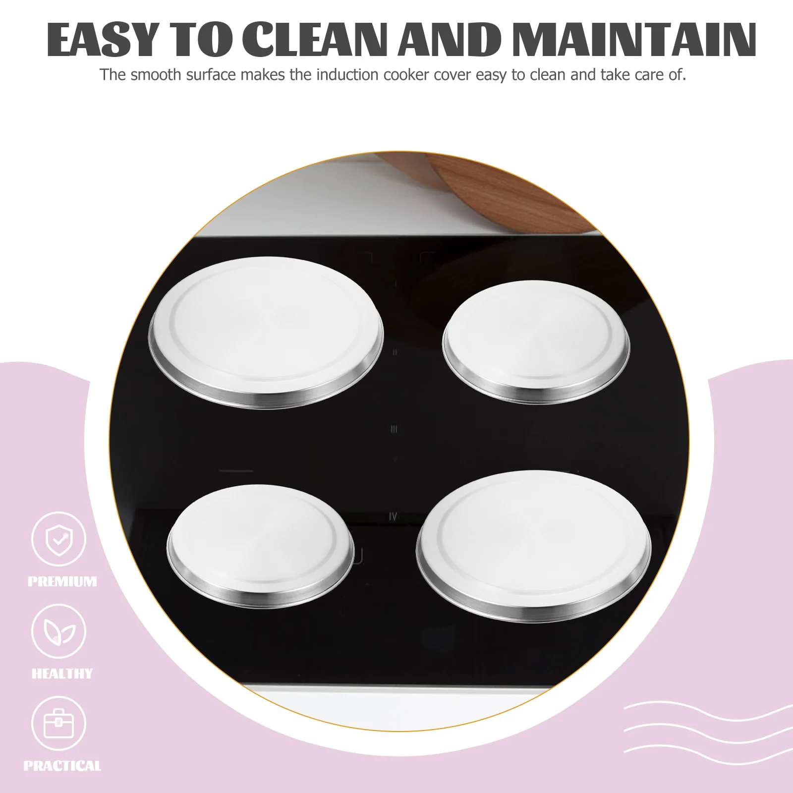 

4pcs Stainless Steel Stove Top Cover Easy Clean Cooktop Protector Induction Electric Hob Covers Kitchen Accessories