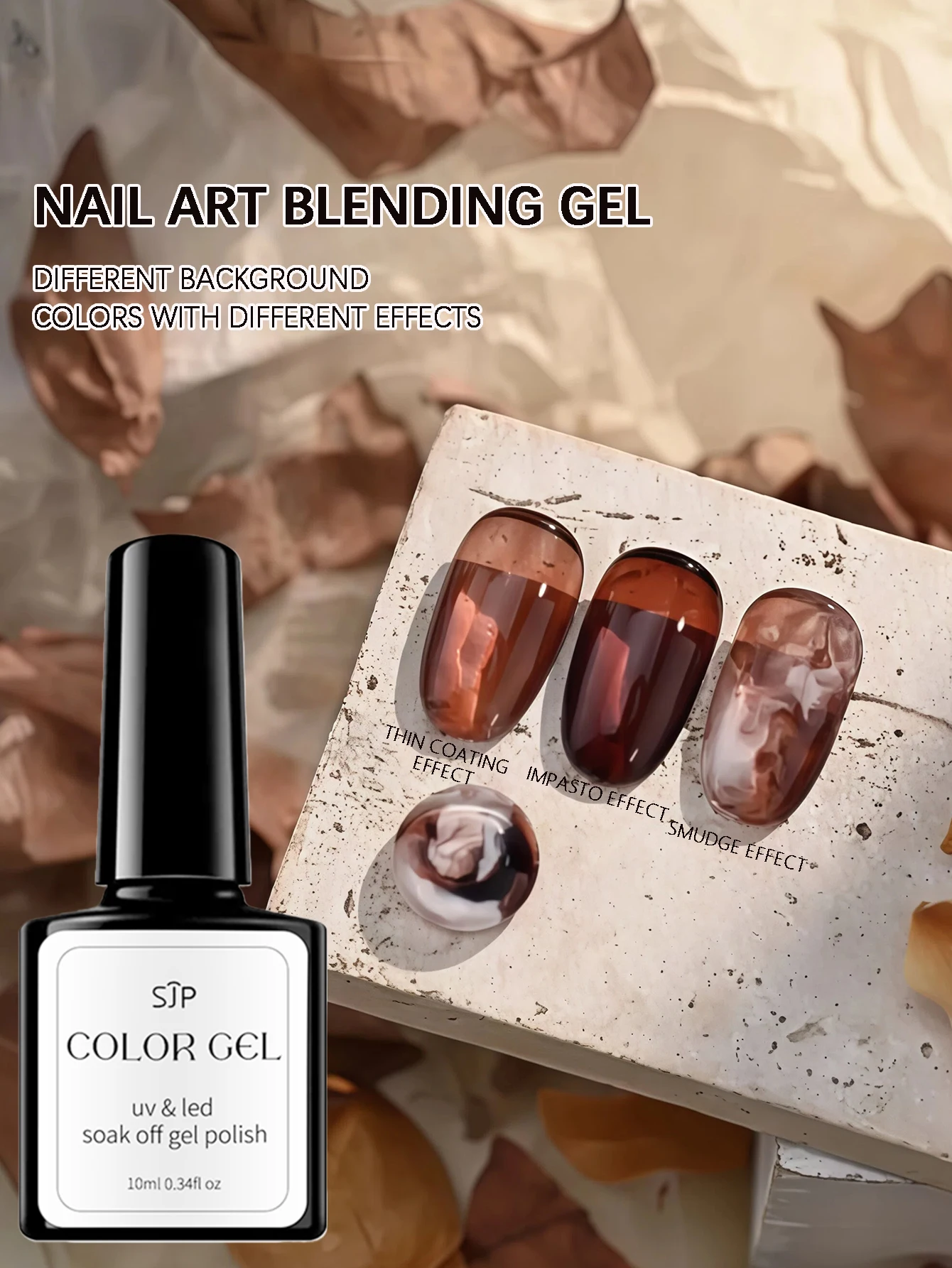 جل مزهر للأظافر 10 مل، جل فعال لوزع الزهر، سهل الاستخدام لتصميم فن الأظافر يتراكب بالغراء الملون #3