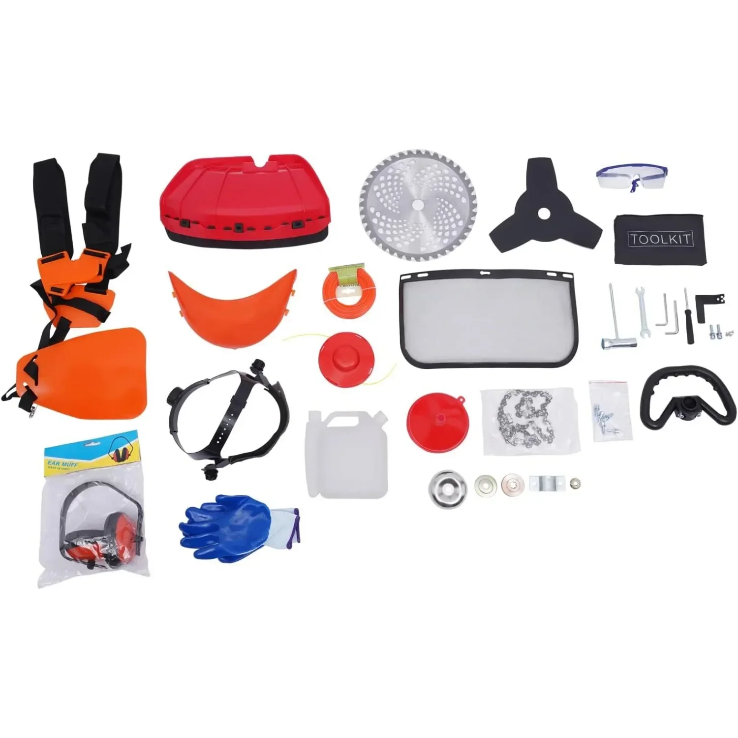 CNCEST 51.7CC 2-Stroke Extendable Chainsaw Tree Trimmer, 4-in-1 Multi-Functional Trimming Tool, Brush Cutter and Long Pole Saws