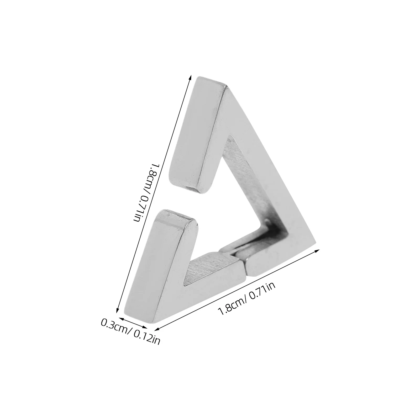 ثلاثية الأبعاد مثلث التيتانيوم الصلب أقراط النساء هندسية الأذن الكفة خفيفة الوزن فريدة من نوعها وأقراط العصرية الحد الأدنى مجوهرات الأزياء