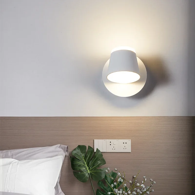 Modern Wall Luminaires Led Wall Luminaire 330 Degree Rotatable 6500k White Light 3000k Light Up Downlight Aluminium Alloy Light