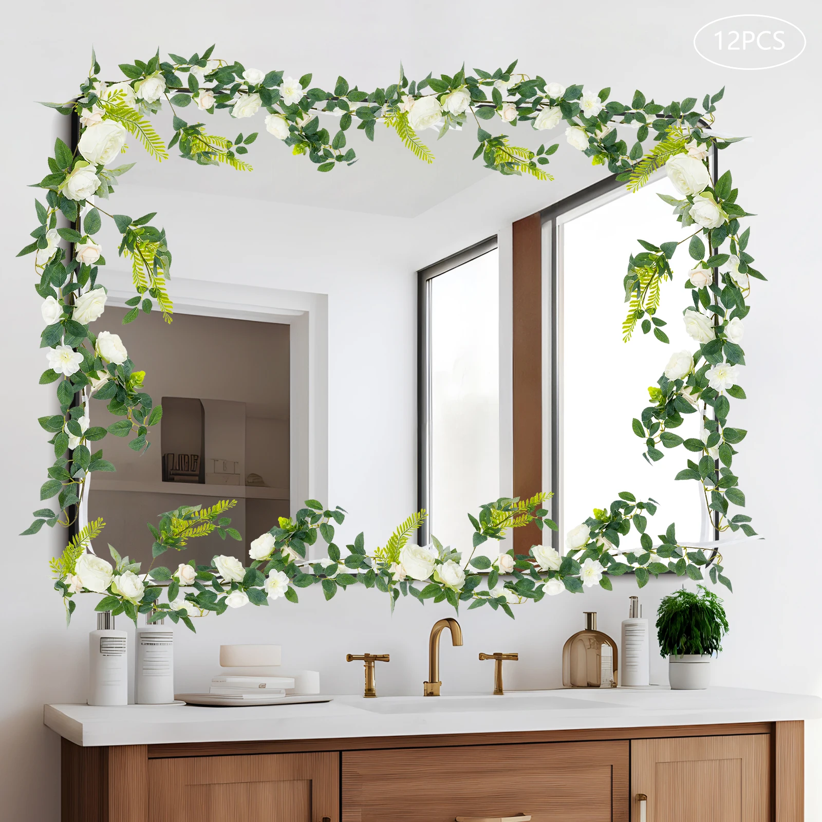 

12 шт., белый полиэстер, 75 см, имитация спинки стула, декоративная спинка стула с розой, декоративный букет