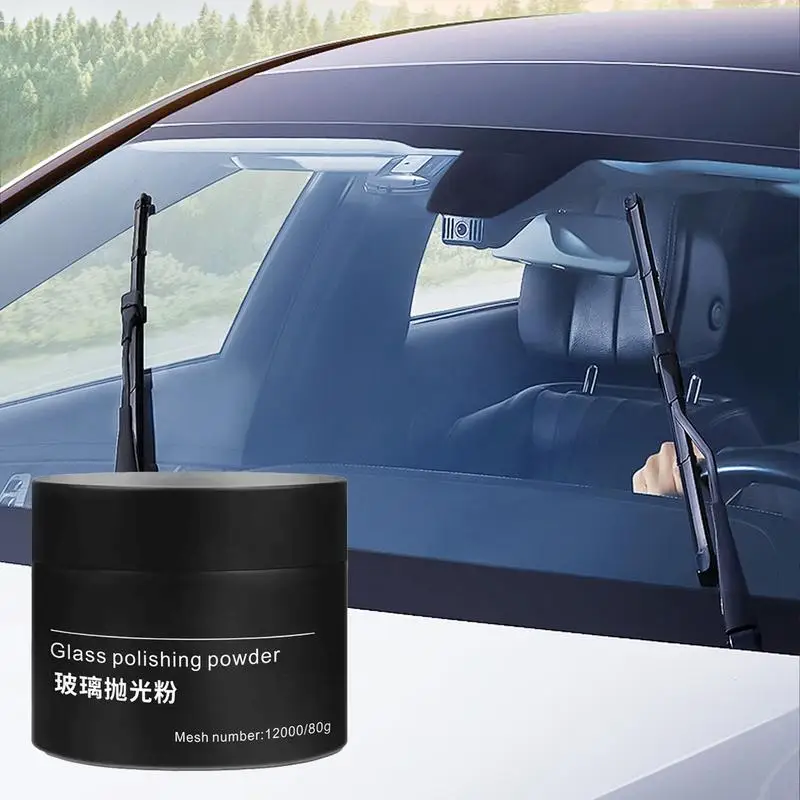 auto Glass Polishing Repair Car Glass Oil Film Powder 80g Car Window Degreasing Film Repair Powder Scratches Removal Tool