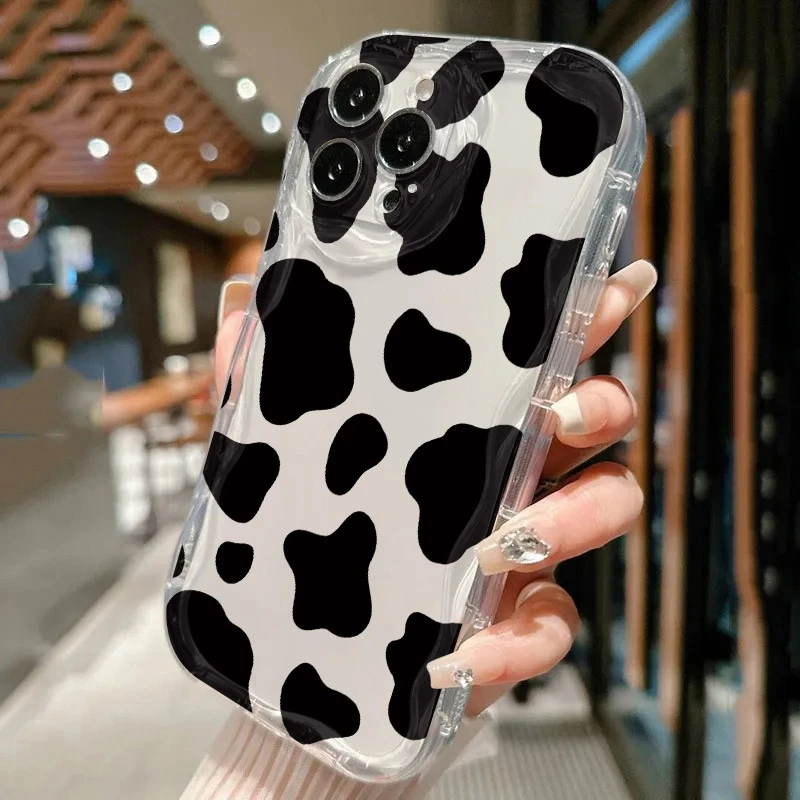 

Black and White Cows Pattern Print Phone Cases For Xiaomi Redmi 14C 13 12 12C 13C Note 14 Pro Plus 5G 12S 11S 11 10 Bumper Cover