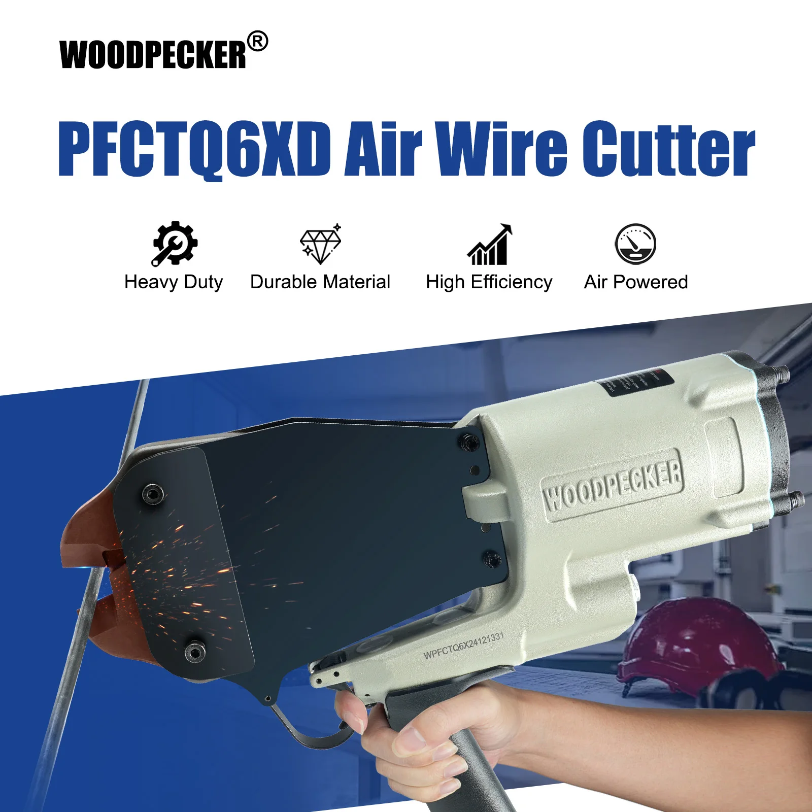 

WOODPECKER CTQ6XD Pneumatic Cutting Nipper, 4-5mm Diameter Wire Cutting, Air Power Wire Shear, Cutting Wire Tool