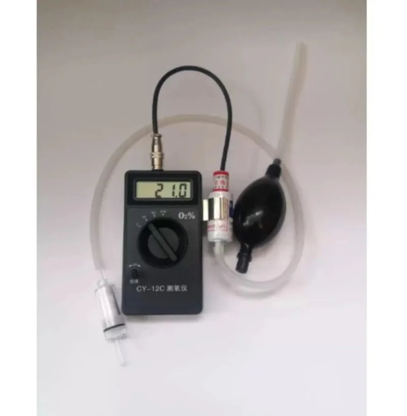 CY-12C Oxygen Concentration Meter 0-100%, Digital O2 Monitor Analyzer for Nitrogen Gas Purity & Oxygen Deficiency Detection