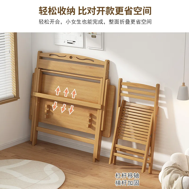 شقة صغيرة خالية من التركيب طاولة دراسة للأطفال تأجير منزل طاولة طعام طاولة من الخشب الصلب ومجموعة كرسي #3