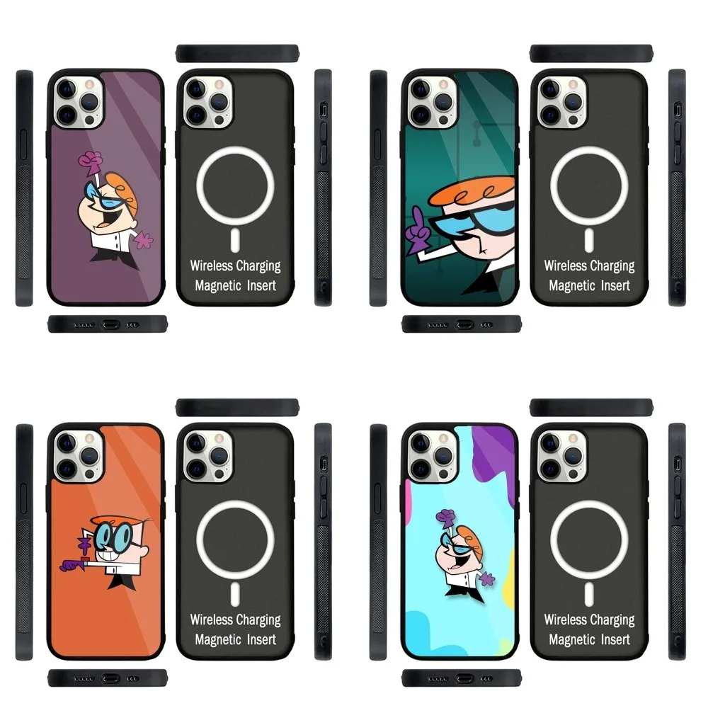 

Cartoon D-Dexters L-Lab Phone Case Strong Magnetic For IPhone 15,14,13,Pro,Max,Plus,11,12,Mini For Magsafe Wireless Charging