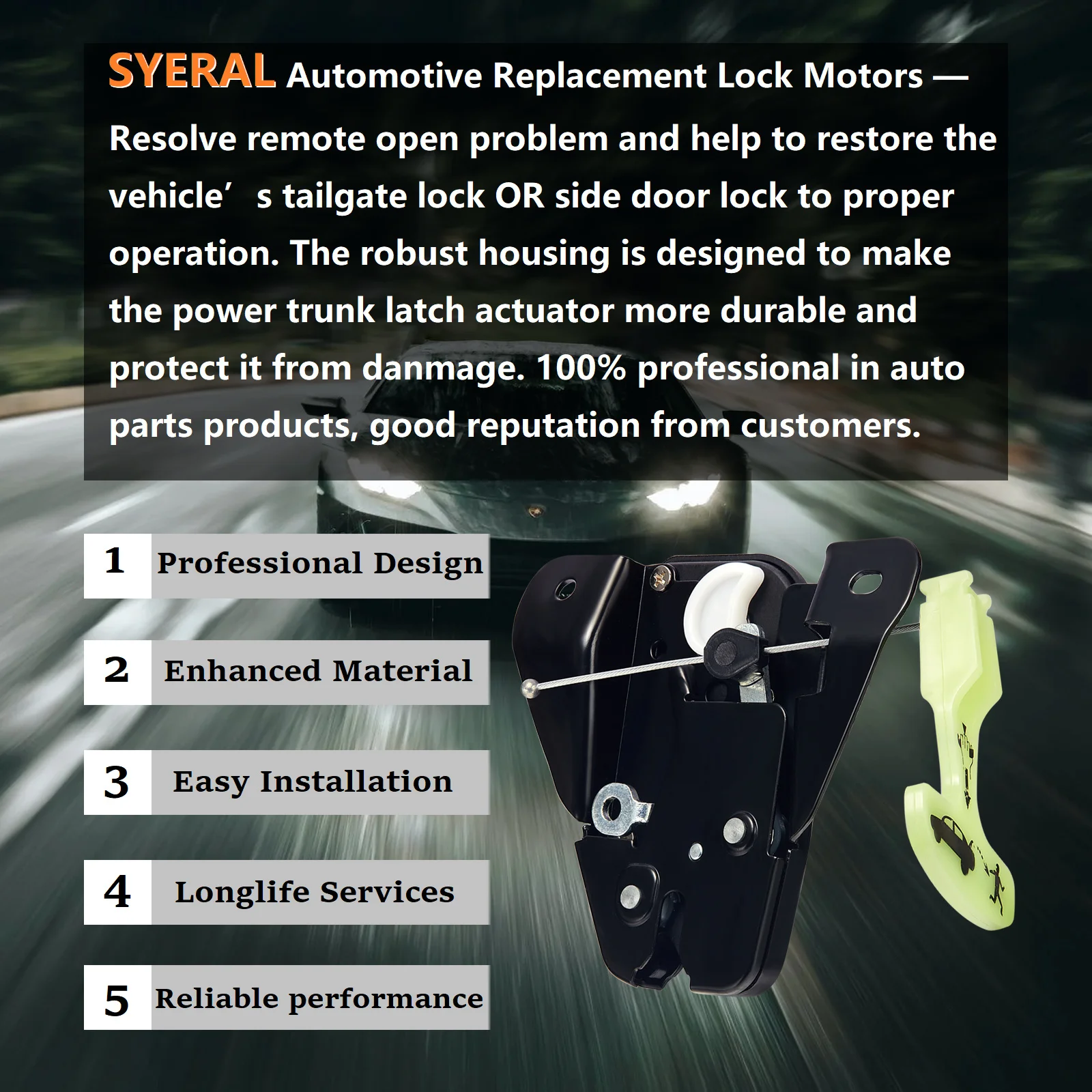 مشغل قفل صندوق السيارة 5056244AA لـ 2011-2017 كرايسلر 200/300 وشاحن دودج/تصلن/المنتقم/دارت #2