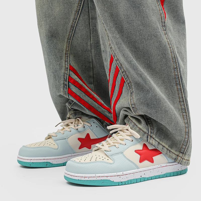 للجنسين 2025 أحذية رياضية كاجوال جديدة للطلاب أحذية نجمة سميكة سوليد متعددة الاستخدامات أحذية زوجين عصرية #4