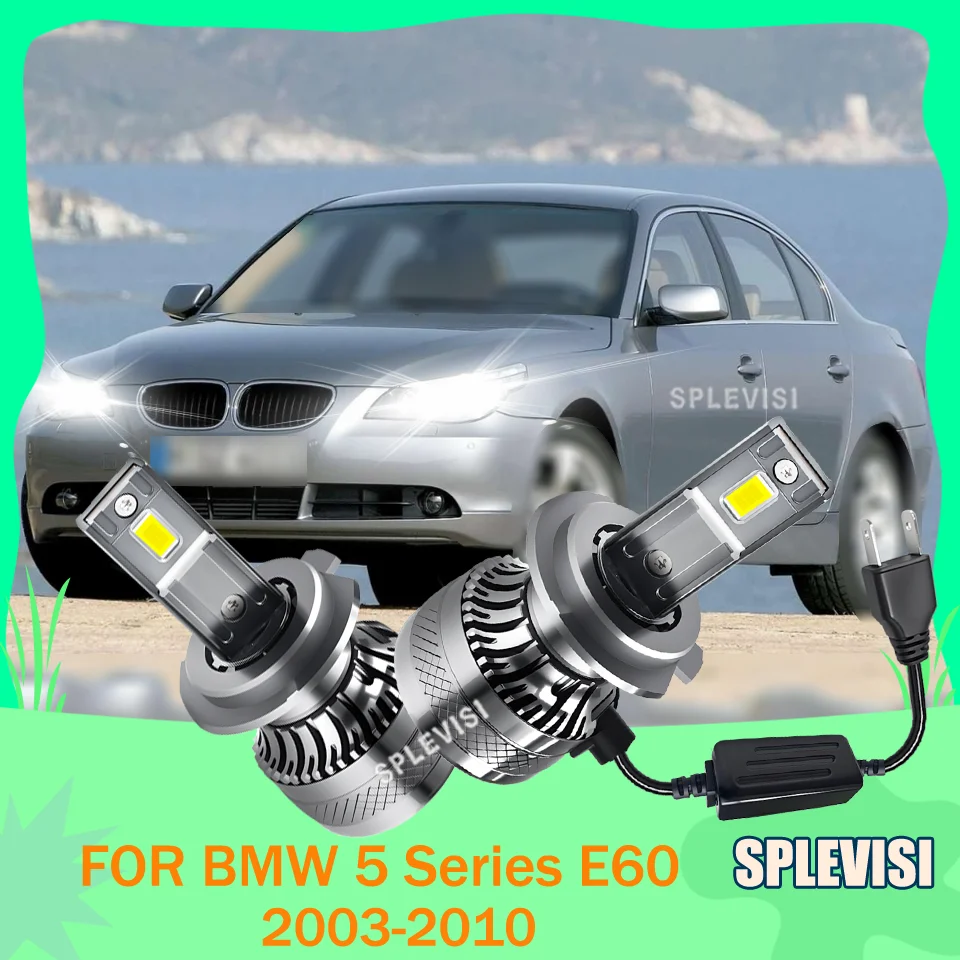 

2 шт. H7 477 200 Вт светодиодная лампа фары высокой эффективности 2000LM для BMW 5 серии E60 2003 2004 2005 2006 2007 2008 2009 2010