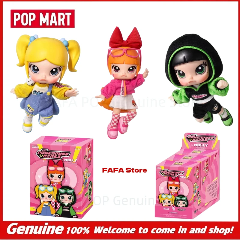 

In Stock POP MART Molly Powerpuff Girls Series Articulated Bjd Action Figure Blind Box Collectible Toy Adult Collection Gift