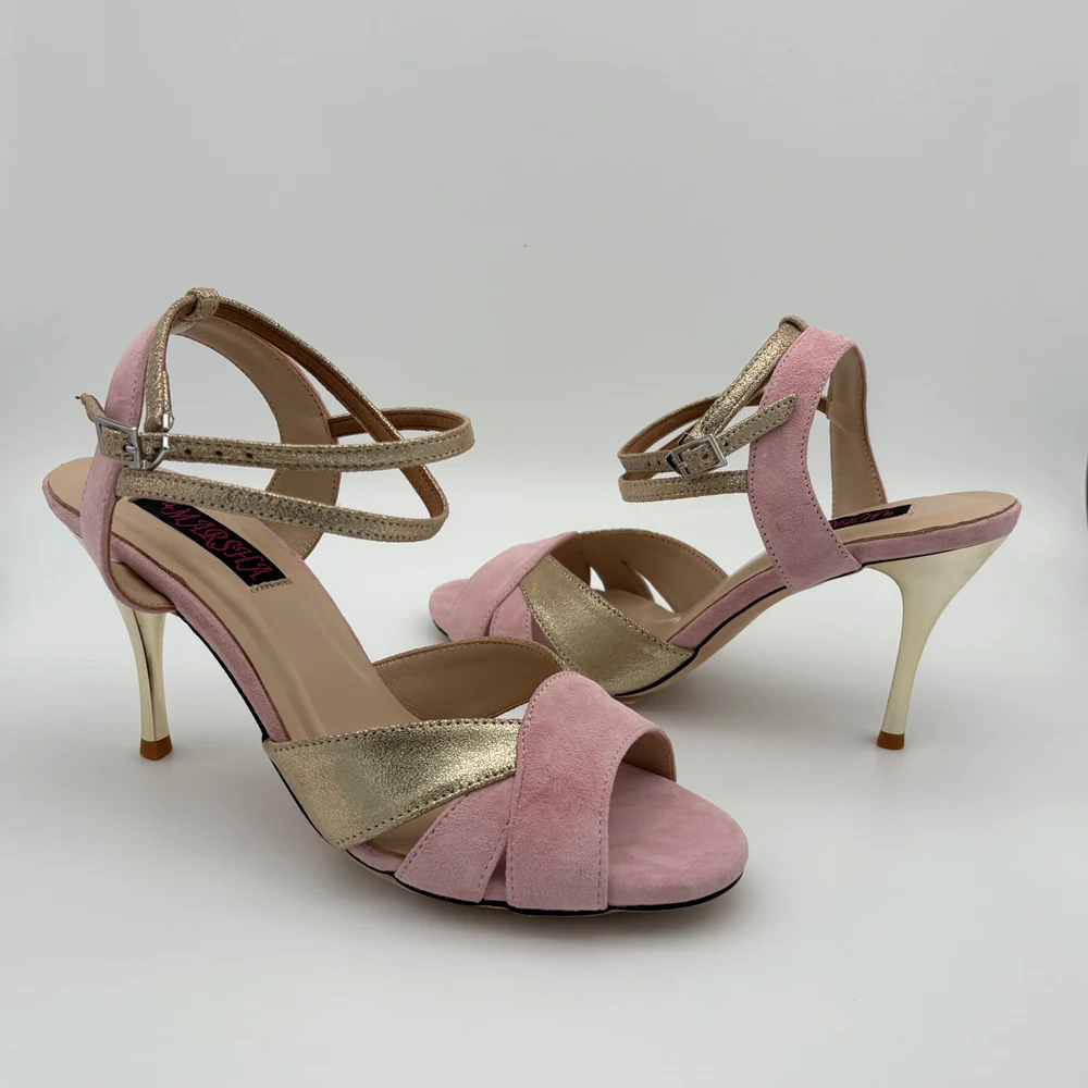 

Sexy NEW Argentina Tango Dance Shoes Wedding Shoes Party Shoes for women Flamenco shoes leather outsole T627384GLPS high heel