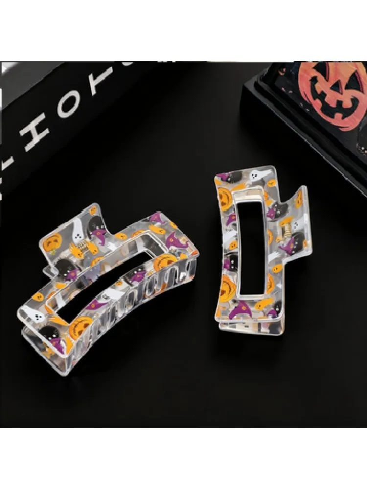 

Хэллоуин Horror Series Sequel Hair Claw Креативное лицо демона Акриловая заколка для волос в виде краба Заколка в виде акулы Аксессуары для волос для женщин и девочек