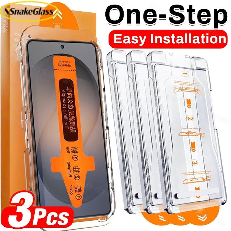 

3 Pack Screen Protector for Samsung Galaxy S26 Ultra/S26 Plus/S26/S25/S24/S23/S22/S21 A56 A36 A26, 9H HD Clear Bubble-Free Glass