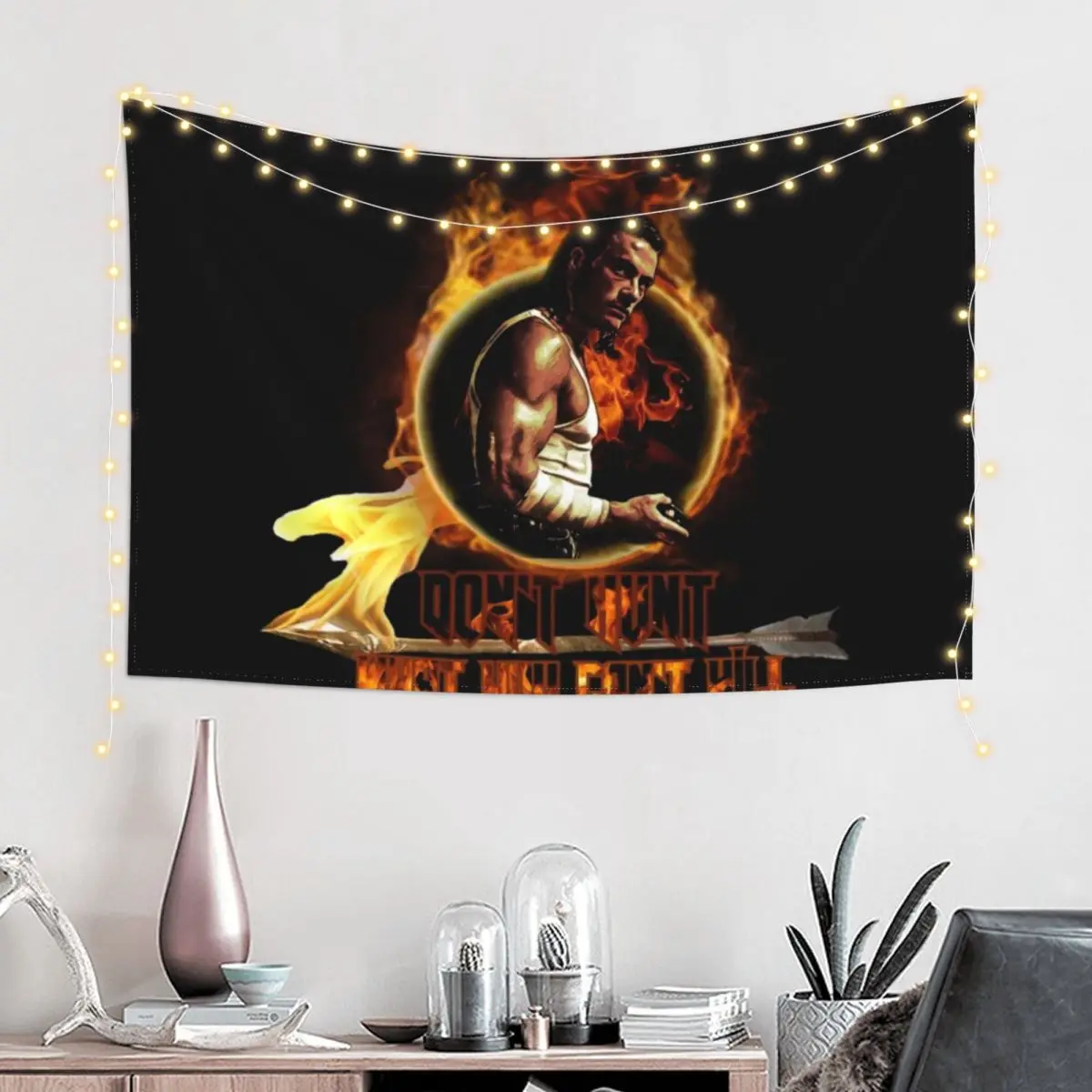 Van Damme Hard Target Tapestry Anime Decor Hanging Wall Tapestry