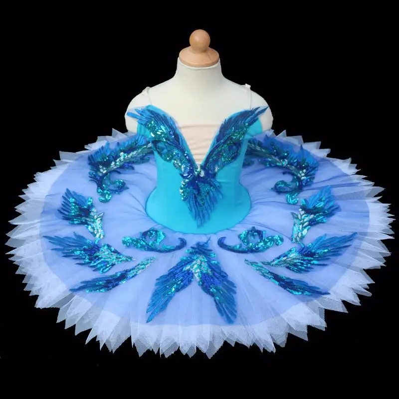 بلو بيرد المهنية الباليه توتو للطفل راقصة الباليه فستان الشكل التزلج أداء فستان تنورات قصيرة الكبار بحيرة البجع ملابس الرقص