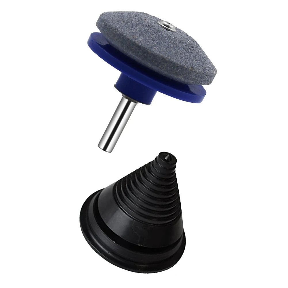Rotary Blade Maintenance Tool Featuring Sharpener and Balancer for Push and Walk Behind Lawnmowers Metal Frame